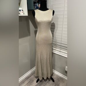 Zum Zum‎ Gold Glitter Backless Gown